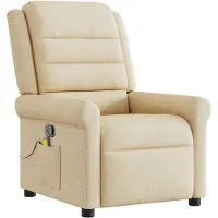 vidaXL Massagesessel Creme Stoff