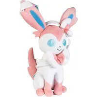 Jazwares Pokémon Nymphali (Sylveon) Plüschtier 20 cm – offiziell lizenziertes, superweiches Kuscheltier mit Schleifen-Ohren