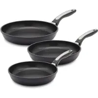 Kruger Pfannen-Set KRÜGER "Delta", schwarz, Pfannen, Pfannen-Set, Ø 20/24/28 cm, Induktion