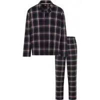 BOSS Pyjama "Holiday" Neuheit, Oberteil mit Knöpfen, Hose mit elastischem Bund, kariert