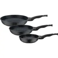 GSW Pfannen-Set "Titanium Granit Advanced" Aluminiumguss Set, 3 Stk. tlg. Pfannen-Set aus Aluminium-Guss mit Antihaft-Versiegelung
