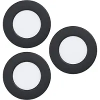 Eglo connect LED-Einbauleuchte Fueva 6-Z, schwarz, 3er-Set