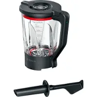 Bosch MUZS6MX, Befestigungsset, 1,5 l, Edelstahl, Schwarz, Transparent, Glas, Kunststoff, Food processor series 6