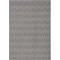 Hanse Home In- & Outdoor Teppich Coin, Wendbar, Wetterfest, robust, Schwarz - 140x200 cm