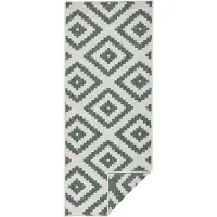 Hanse Home NORTHRUGS 103131-80x350, Draußen, Bodenmatte, Polypropylen (PP), Grün, Grau, Muster, Geometrisch