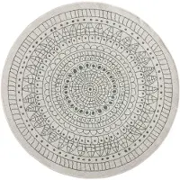 Hanse Home Teppich "Porto Wendeteppich" Gr. 9, grün, H:5mm Ø:140cm, Kunstfaser, Teppiche, Teppich, In-& Outdoor, Wetterfest, Balkon, Garten, Wohnzimmer, Wasserfest