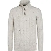 Petrol industries Kabelpullover Half Zip Hamilton Ecru - XXL