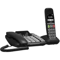 Gigaset DL780 Plus, Analoges/DECT-Telefon, Kabelloses Mobilteil, Freisprecheinrichtung, 99 Eintragungen, Anrufer-Identifikation, Schwarz