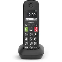 Gigaset E290HX, Analoges/DECT-Telefon, Kabelloses Mobilteil, 150 Eintragungen, Anrufer-Identifikation, Schwarz