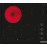 Bosch Serie 2 PKE611CA3E, Schwarz, Integriert, 60 cm, Keramik, Glaskeramik, 4 Zone(n)