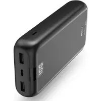 Hama Powerbank "Powerbank, 20000 mAh, 3 Ausgänge: 1x USB-C, 2x USB-A", grau, 20.000mAh, Akkumulatoren, Powerbank