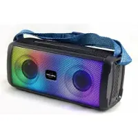Inovalley Bluetooth-Lautsprecher mit Lichteffekten – – HP345-B – 10 W – LEDs – Bluetooth V5.3 – Mikrofon – TWS – FM-Radio – USB 2.0 – microSD-Karte – AUX-Eingang