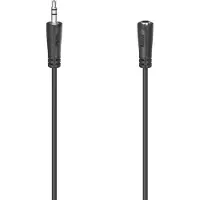 Hama Audio-Kabel "Audio-Verlängerungskabel,3,5-mm-Klinken-Stecker-Klinkenkabel Stereo 5m", schwarz, 500cmcm, Kabel, Audio-Kabel