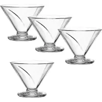 Leonardo Eisschale "CONO, Eisbecher aus Glas, 270 ml, 4er-Set" 4 Stk. aus Glas spülmaschinengeeignet