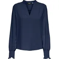 ONLY "ONLMETTE V-NECK LS SMOCK TOP NOOS WVN" Kunstfaser, regular fit