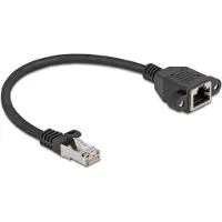 DeLOCK 90773, 0,25 m, Cat6a, S/FTP (S-STP), RJ-45, RJ-45, Schwarz