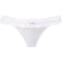 Vivance String "Anisa", Damen, Gr. 40/42, weiß, Spitze, Obermaterial: 86% Polyamid, 14% Elasthan, Unterhosen String, mit blumiger Spitze rundherum am Bund