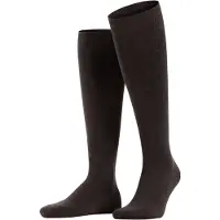 Falke Family Herren Kniestrümpfe, 39-42, Braun, Uni, Baumwolle
