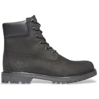 Timberland für Damen. TB18658A0011 Lederstiefel 6 Zoll schwarz (35.5 W), Wohnung, Schnürsenkel, Lässig