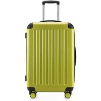 Hauptstadtkoffer Spree - Trolley 65cm mit Erweiterung, Hardshell Suitcase, Check-In Reisekoffer Gepäck 20 kg 4 Rollen, Hartschalen-Koffer TSA, 74L,Farn