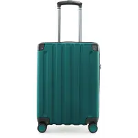 Hauptstadtkoffer Q-Damm - Handgepäck Koffer Flugzeug Trolley 4 Rollen Kabinenkoffer Cabin Size Bordkoffer Rollkoffer TSA, 54 cm, 38 Liter ,Aquagrün