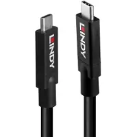 Lindy 43411, 8 m, USB C, USB C, USB 3.2 Gen 2 (3.1 Gen 2), 10 Gbit/s, Schwarz