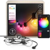 Philips Hue White & Color Ambiance Festavia Globe Outdoor Lichterkette, 7 M