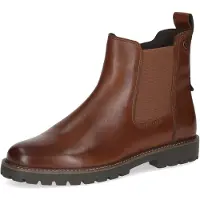 Caprice Chelseaboots , Damen, Gr. 39, cognac, Leder, Textil, Schuhe Chelseaboots, Blockabsatz, Businessschuh in Used Optik