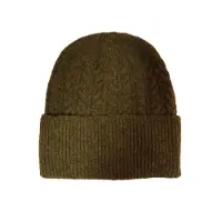 Capelli New York Beanie , Damen, braun (loden), Strick, Obermaterial: 50% Polyacryl, 50% Polyamid, gemustert, unifarben, Mützen Beanie, Feinstrick, Zopfmuster, Einheitsgröße