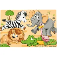 Ritzenhoff & Breker Platzset "Platzset Happy Zoo 45 x 30 cm", braun (zoo, tiere), Platzsets, Platzset