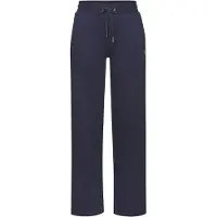 H.I.S. Relaxhose H.I.S, Damen, Gr. 48/50, N-Gr, blau (marine), Interlock, Obermaterial: 60% Baumwolle, 40% Polyester, unifarben, Basic, bequem lang, Hosen Relaxhose, mit seitlichen Streifendesign, Topseller