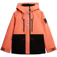 Superdry für Damen. WS110181A Ultimative Freestyle-Skijacke korallenrot (L), Lässig, Sportlich, Polyester, Schnee