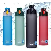Unyqoos Trinkflasche 750 ml – BPA‑frei aus Tritan, leichte, stoßfeste Sportflasche, wiederverwendbar, ideal für Fahrrad, Outdoor & Fitness, Grau