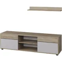 Vicco Wohnwand Berno Sonoma/Weiß 2 Teile, Model 57823