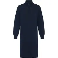 Oxmo Strickkleid "Strickkleid OXFsanva", Damen, Gr. XL, N-Gr, blau (night sky), Obermaterial: 70% Baumwolle CO. 30% Polyester PES., Kleider Strickkleid