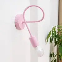 Helam Wandleuchte Oxford, rosa, Metall, 1-flammig, E27