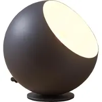 Lux.pro Tischleuchte 'Lukkodso' 1xE27 Tischlampe Ø20 x 20 cm mit kugelförmiger Lampenschirm Metall Grau
