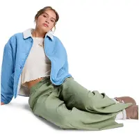 Roxy Relaxhose "Lekeitio Break Mid", Damen, Gr. S, grün (olivgrün), Obermaterial: 55% Leinen, 45% Viskose;, Hosen Relaxhose