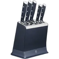 Tefal Messer-Set "EverSharp Pro", schwarz (dunkelblau, edelstahl), Edelstahl, Kunststoff, Kochmesser-Sets, Messer-Set, selbstschärfender Messerblock, Klinge aus deutschem Edelstahl