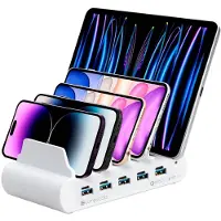 Compulocks 5 Ports USB Charging Dock Station, Drinnen, AC, 20 V, Weiß