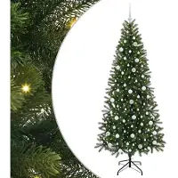 vidaXL Künstlicher Weihnachtsbaum Grün 210 cm PE und PVC