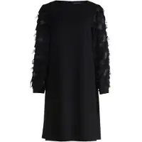 Betty Barclay Etuikleid "Etuikleid langarm", Damen, Gr. 46, EURO, schwarz, Obermaterial: 96% Polyester PES. 4% Elasthan EL., Kleider Etuikleid