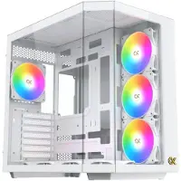 Xigmatek CUBI II Arctic Gehäuse ohne Netzteil – Cube – E-ATX-Format – Weiß