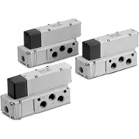 SMC 5/3-Wege Grundplatte Pneumatisches Magnetventil Rc Gewinde - VQC4301R-51