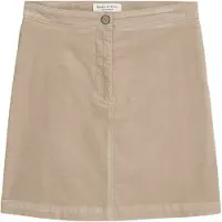 Marc O'Polo Minirock , Damen, Gr. 44, chalky mauve, Obermaterial: 78% Baumwolle, 20% Viskose, 2% Elasthan, gerade kniefrei, Röcke Minirock, aus Samt