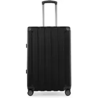 Hauptstadtkoffer - Q-Damm - Mittelgroßer Hartschalen-Koffer XL Erweiterung Trolley Reisekoffer Doppel-Rollen Dehnfalte Hardshell Suitcase expandable, TSA, 68 cm, 89 Liter,Schwarz