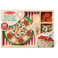 Melissa & Doug Wooden Pizza Party, Spielzeug-Kochgeschirr-Set, Pizza Party, 3 Jahr(e), Holz, Mehrfarbig, Holz