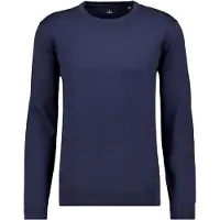 Ragman Rundhalspullover , Herren, Gr. 62, marineblau, Strick, 100% Wolle, Rundhals, Pullover Rundhalspullover