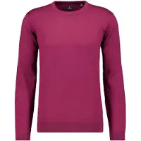 Ragman Rundhalspullover , Herren, Gr. 56, pink (portwein, 696), Strick, 100% Wolle, ohne Ausschnitt, Pullover Rundhalspullover