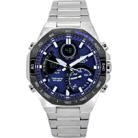 Edifice Casio ECB-950DB-2ADF Herrenuhr Edelstahl Bluetooth Silber Blau 51,2x48x13,9mm